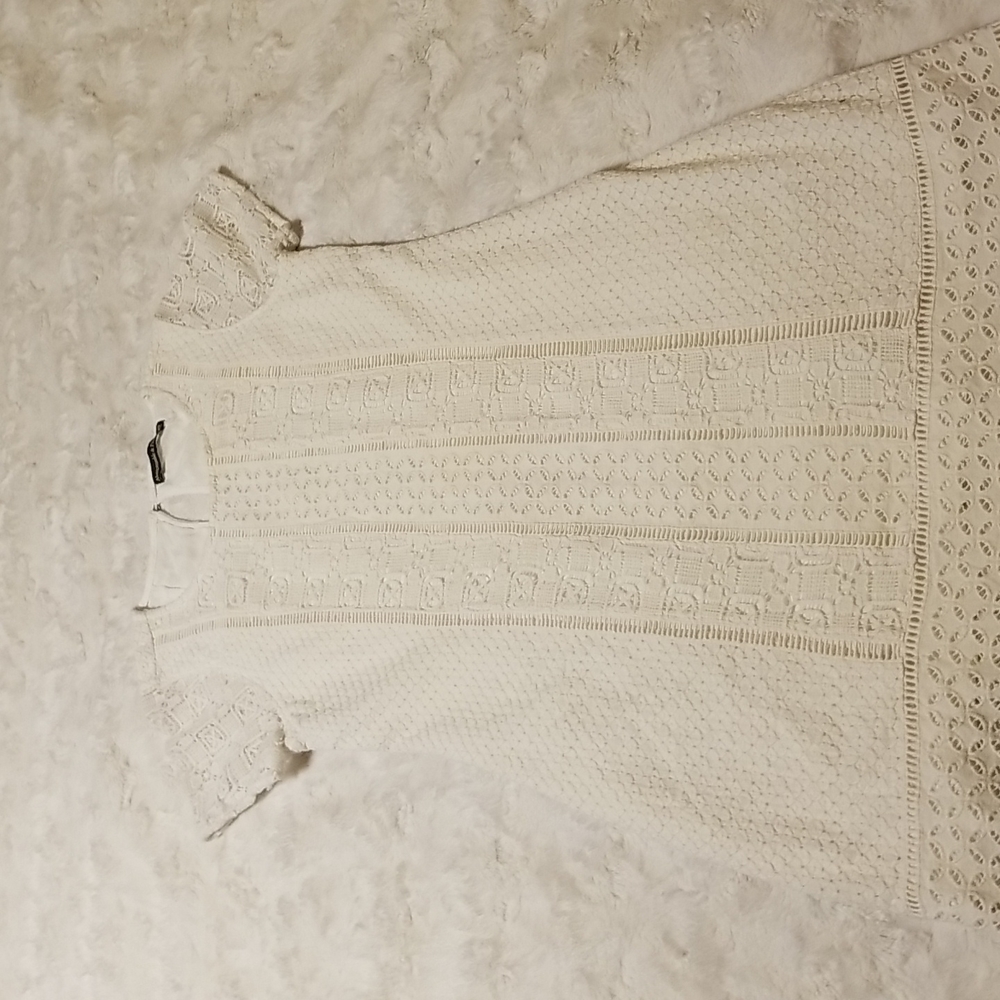 Abercrombie & Fitch Dress Size XS Ivory White Crochet